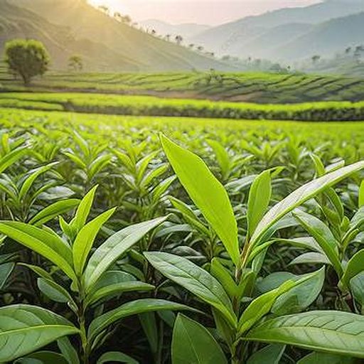 Assam tea farm landscape